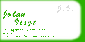 jolan viszt business card